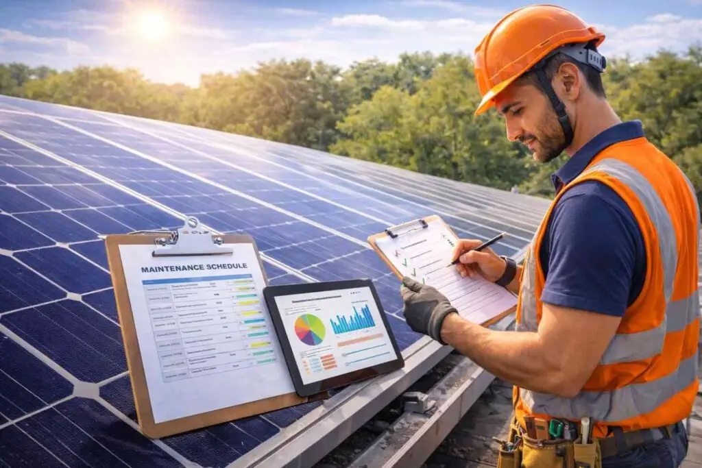 Solar service and maintenance company logo