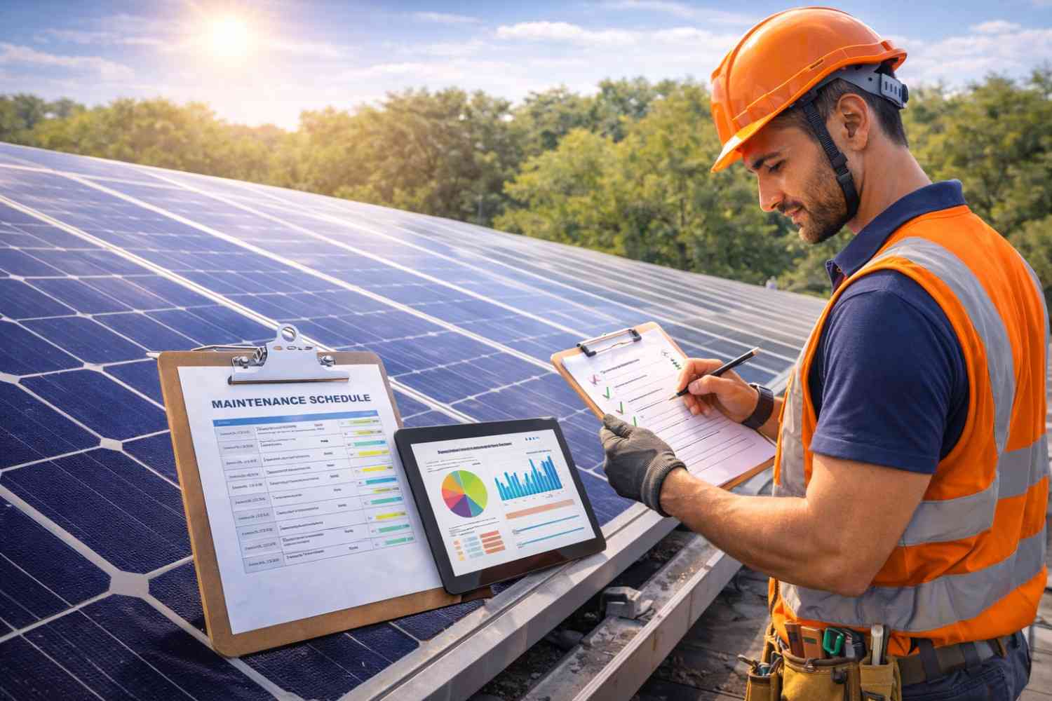 Solar service and maintenance company logo