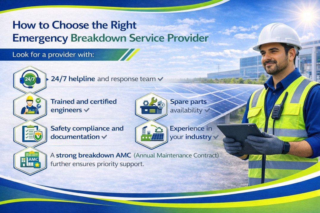 Choosing emergency breakdown service provider showing technician readiness, tools, and quick response support